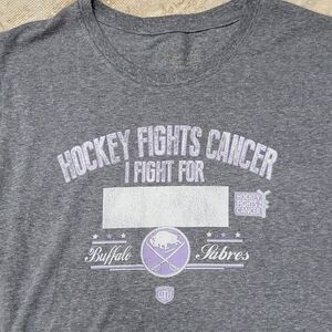 OLD TYME HOCKEY BUFFALO SABERS FIGHT FOR CANCER TEE SIZE LARGE